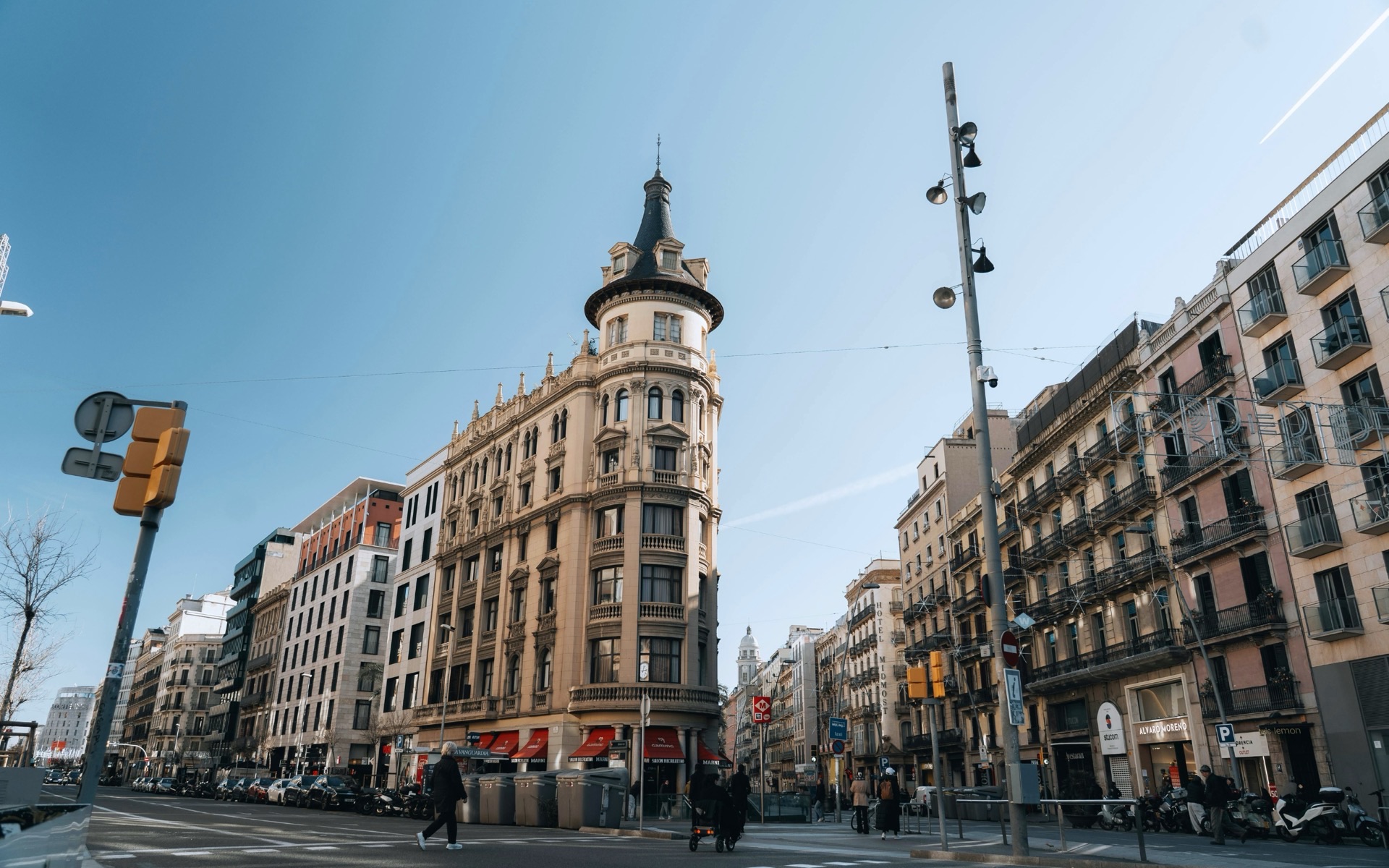 Barcelona cityscape from above