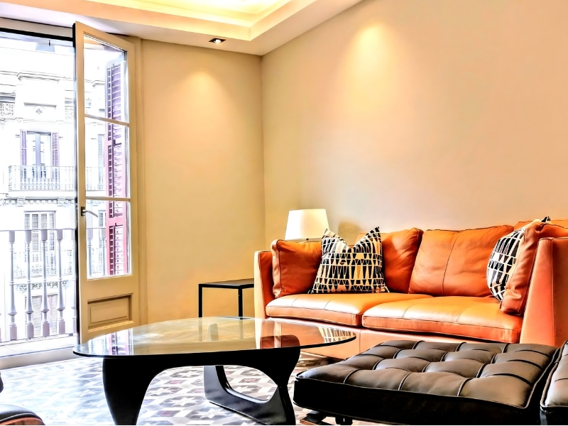 Eixample apartment living room after Bizflats Home Makeover